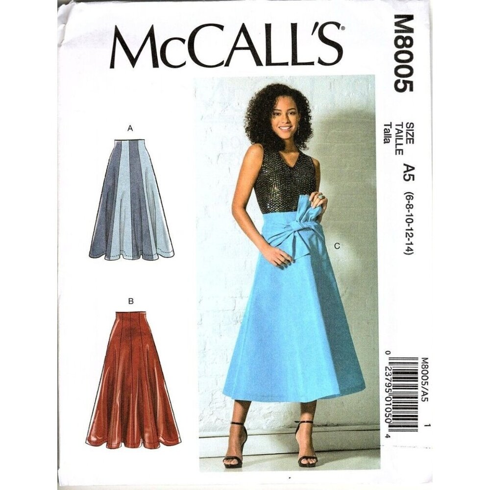 McCall's M8005 Misses 6 to 14 Mini and Maxi Skirts Uncut Sewing Pattern
